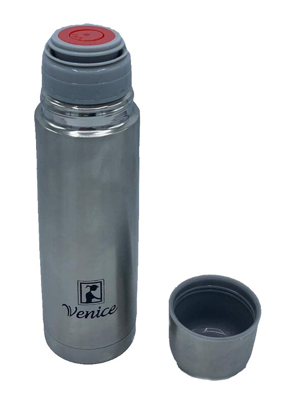 

Venice Stainless Steel Vacuum Flask with Pouch, 1L, Silver