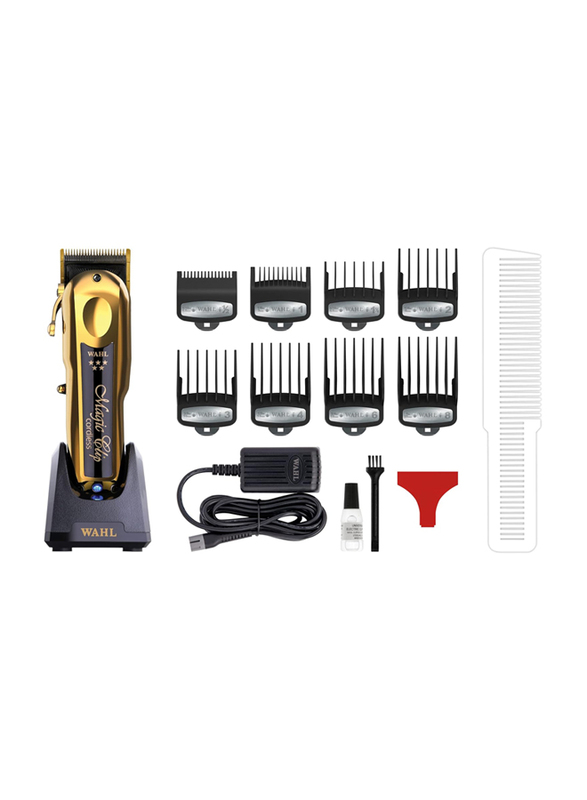 Wahl Professional Barbers and Stylists Magic Clip Hair Clipper, Black/Gold