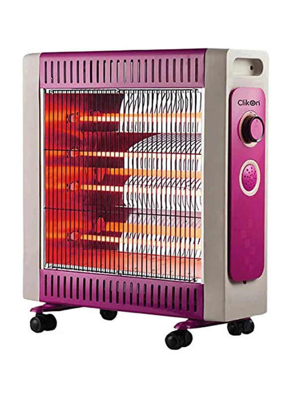 

Clikon Quartz Heater with Wheels, Ck4206, Pink/Grey