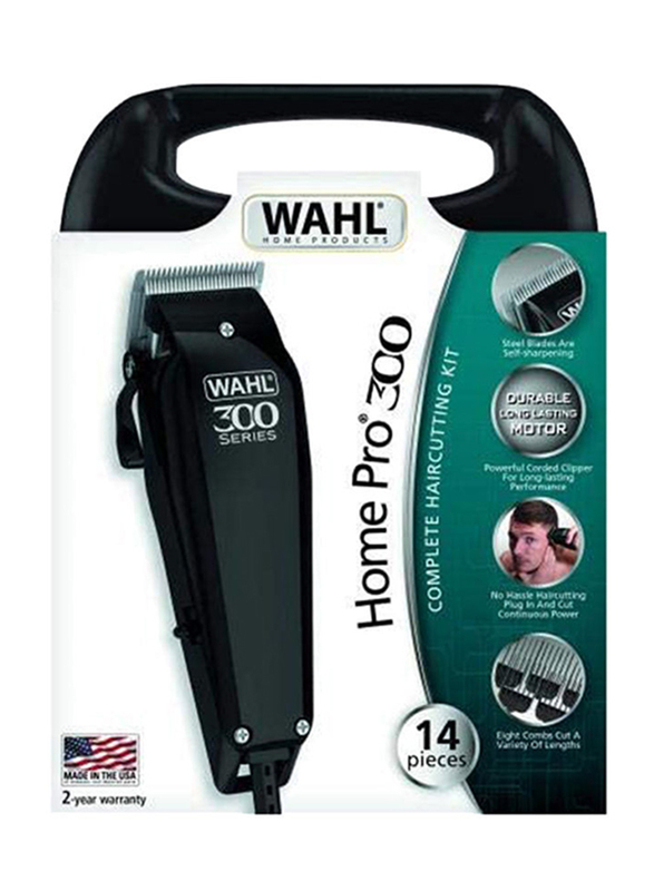 Wahl 300 Series Haircutting Set with Handle Case, 9247-1327, Black