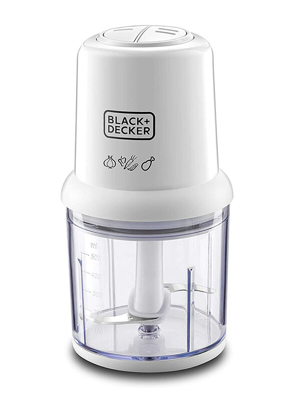 

Black+Decker 300ml 2 Speed Cortical Chopper for Chopping, Mincing & Pureeing, 300W, SC310-B5, White