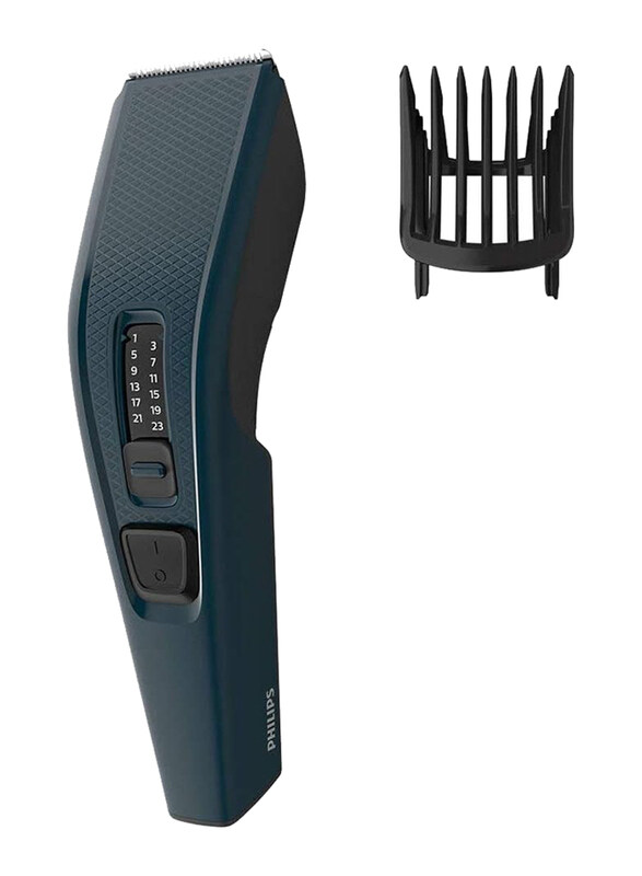

Philips Hair Clipper Series 3000 Corded Hair Clipper with 13 Length Settings and Stainless Steel Blades, HC3505/15, Blue