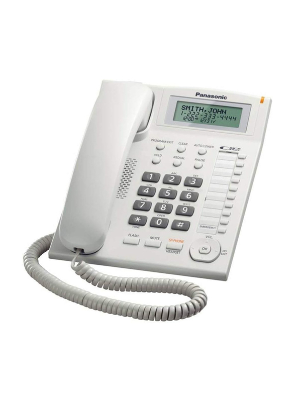 Panasonic Integrated Corded Telephone, White