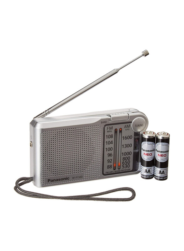 

Panasonic Battery Operated AM/FM Portable Pocket Size Radio, RFP-150D, Silver