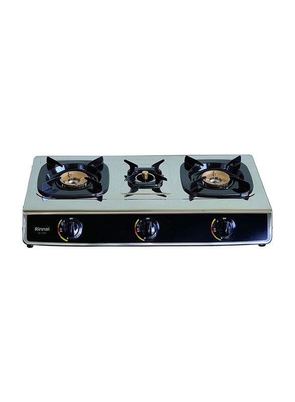 

Rinnai 3 Burner Gas Stove, RV-310RI, Silver/Black