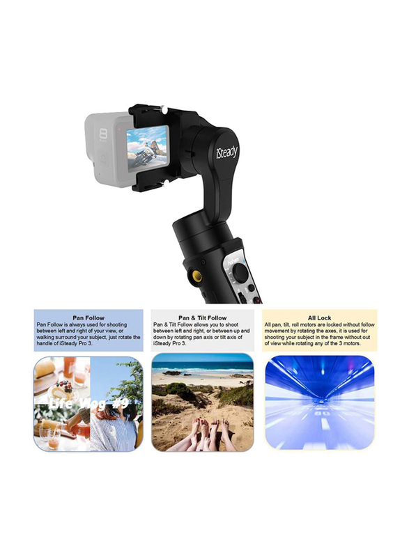 Hohem iSteady Pro 3 Handheld 3-Axis Camera Gimbal Stabilizer with Tripod Stand, Black