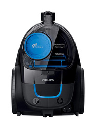 Philips PowerPro Compact Canister Vacuum Cleaner, 1800W, FC9350/61, Black