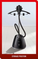 Tefal Pro Style One Upright Garment Steamer, 1.3L, 1650W, IT2461M0, Black