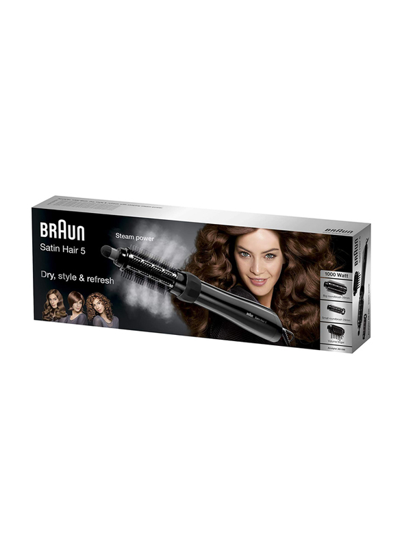 Braun Satin-Hair 5 Airstyler with 3 Attachments, 1000W, AS530, Black