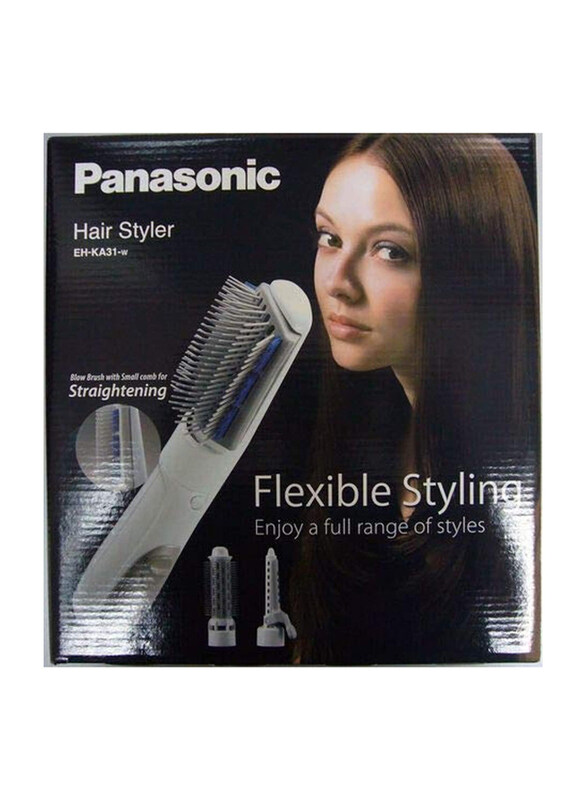 

Panasonic Electric Hair Styler with Curler Straightener & Dryer Set, White
