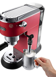 Delonghi 1L Dedica Style Pump Espresso Coffee Maker, 1300W, EC685.R, Red