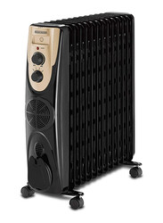 Black+Decker 13 Fin Oil Radiator Heater With Fan Forced, 2500W, OR013FD-B5, Black
