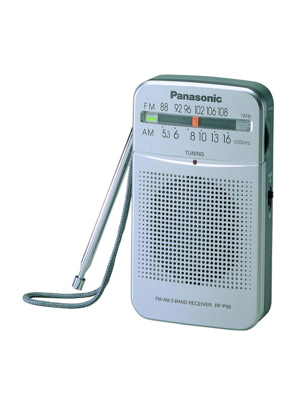 

Panasonic Pocket AM/FM Radio, RF-P50D, Silver