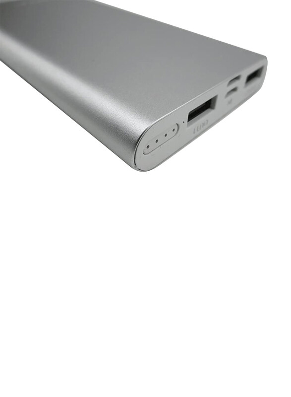 

Golf Space Edge10 10000mAh Fast Charging Portable Power Bank, with 2.0A Dual USB and Premium Battery, with Input USB Type-C Port, Silver
