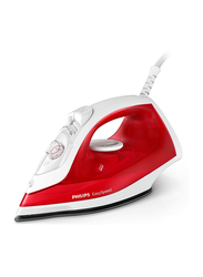 Philips EasySpeed Dry & Steam Iron Non-stick Soleplate, 2000W, GC1742/40, Red/White