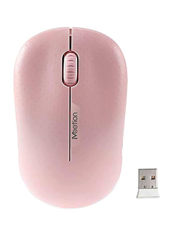 

Meetion Portable Wireless Optical Mouse, R545, Pink