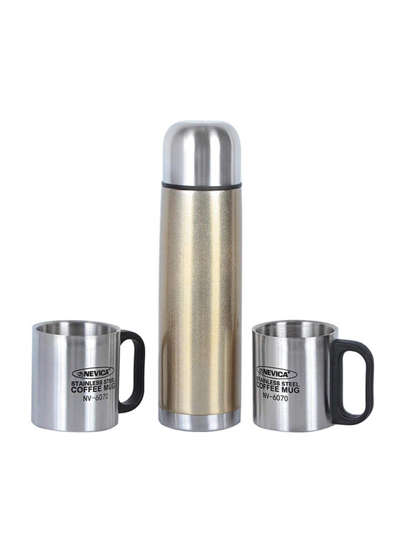 

Nevica 3-Piece Stainless Steel Vacuum Flask, NV-6070, Multicolour