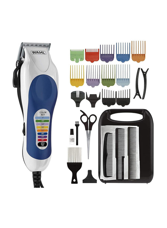 

Wahl Pro 8 Color-Coded Attachment Combs Hair Clipper Corded Hair Cutting Kit, 79400-637, Multicolour
