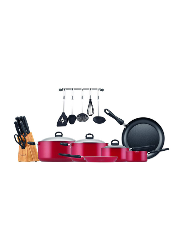 

Prestige 22-Piece Non Stick Cookware Set, PR20965, Red