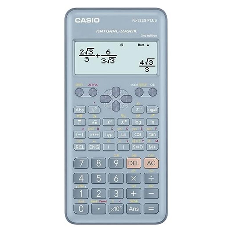 Casio FX-82ES Plus Blue 2nd Gen Non-Programmable Scientific Calculator