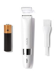 Braun Body Mini Trimmer Wet & Dry with Trimming Comb, BS1000, White