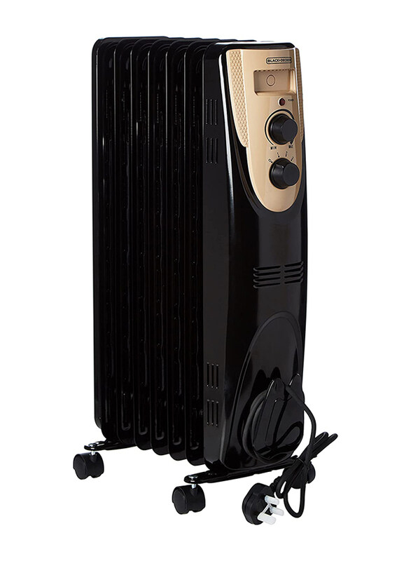 

Black+Decker 7 Fin Oil Radiator Heater, 1500W, OR070D-B5, Black