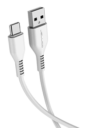 Jellico 1-Meter KDS-30 Type C Cable, Fast Charging 3.1A USB Type A Male to Type C, White