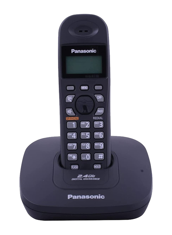 Panasonic 2.4GHz Digital Cordless Phone, KX-TG3611SX, Black
