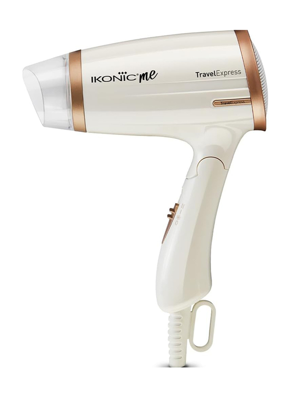 Ikonic Travel Express Hair Dryer, White