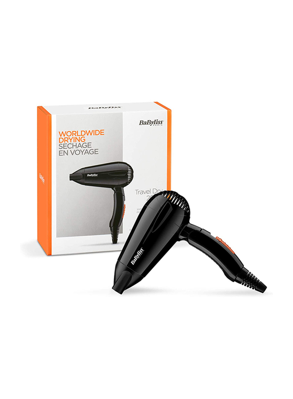 Babyliss Foldable Handle For Travel Hair Dryer, 5344SDE, Black