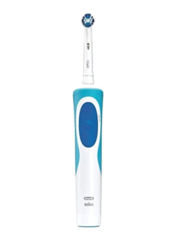 

Braun Oral B Vitality Electric Rechargeable Toothbrush with Uae 3 Pin Plug, White/Blue
