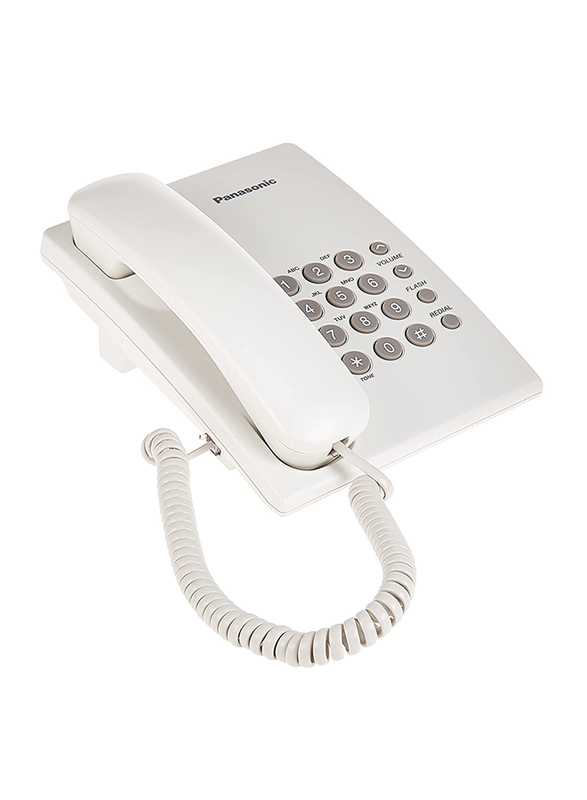 Panasonic Corded Telephone, Kx-Ts500, White