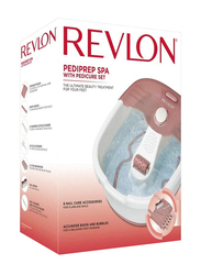 Revlon Pedi prep Foot Spa with Nailcare Set, RVFB7021, Multicolour