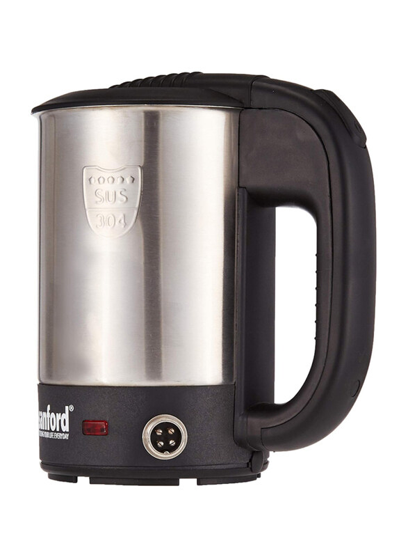 

Sanford 0.5L Stainless Steel Travelling Electric Kettle, 1000W, SF3351EK, Silver/Black