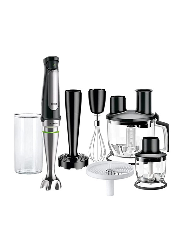 

Braun Multiquick 7 Hand Blender with Activeblade Technology Food Processor, 1000W, MQ7087X, Black/Silver