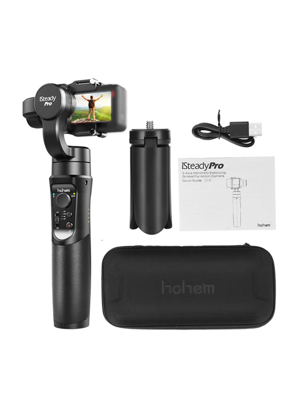 Hohem iSteady Pro 3-Axis Handheld Stabilizer Gimbal for Action Cameras for GoPro 2018 7/6/5/4/3, Black