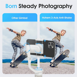 Hohem Isteady X2 3-Axis Gimbal Stabilizer for Smartphone, White