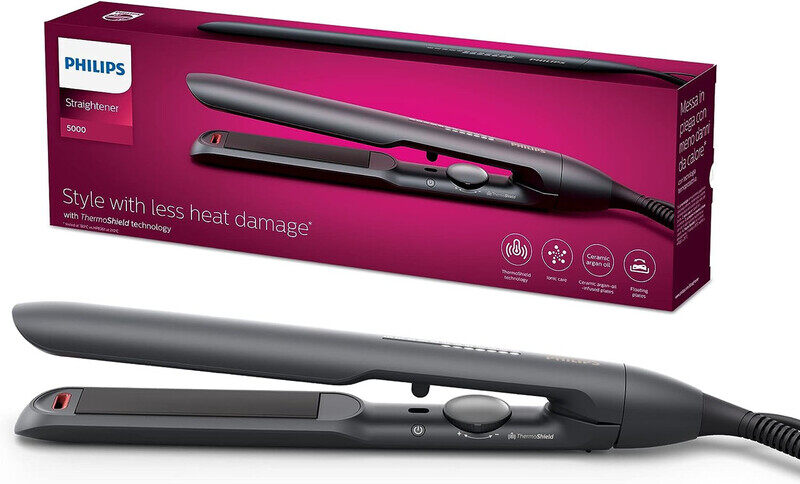 

Philips 5000 Series Hair Straightener with ThermoShield Technology in Black Model BHS510/00