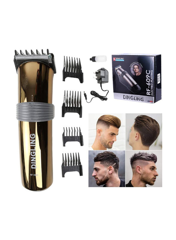 

Dingling Electro Plating Hair Clipper and Trimmer for Male, RF-609C, Brown/Grey