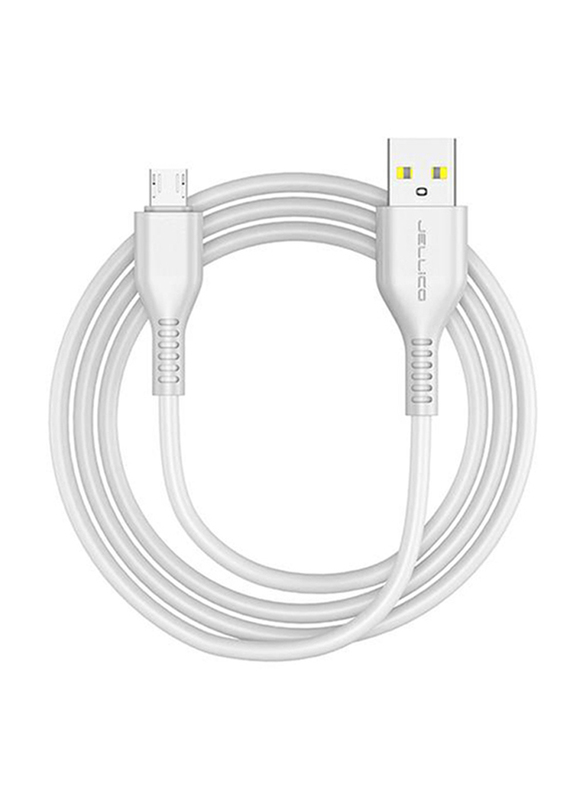 Jellico 1-Meter Micro USB Cable, Fast Charging 3.1A USB Type A Male to Micro USB, KDS-30, White