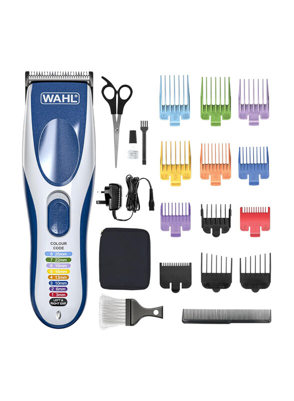 

Wahl Colour Pro Cordless Colour Coded Combs & Hair Clipper Kit, 3023089, Multicolour