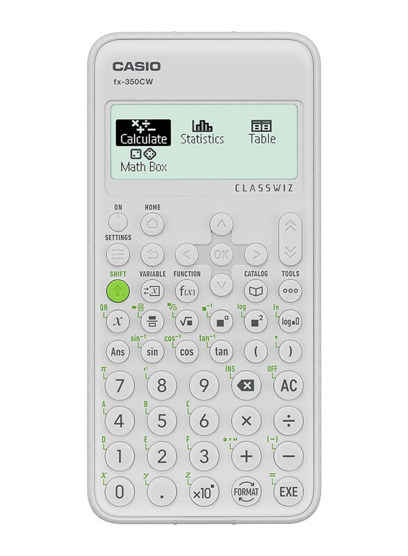 

Casio FX-350CW Scientific Calculator with Over 290 Functions & 4 Greyscale HD Natural Display, White
