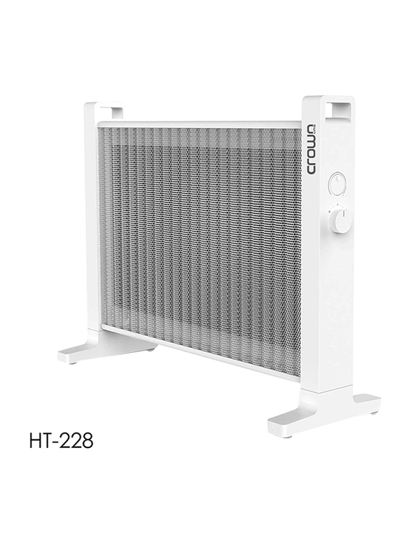Crownline Panel Mica Ceramic Heater, 1500W, HT-228, White