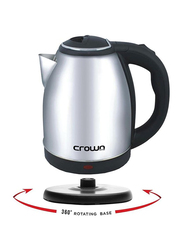 Crownline 1.8L Cordless Electric Kettle, KT-157, Grey/Black