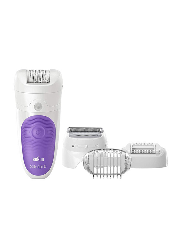

Braun Silk-Epil 5 Wet & Dry Epilator with 4 Extras, 5-541, White/Lilac