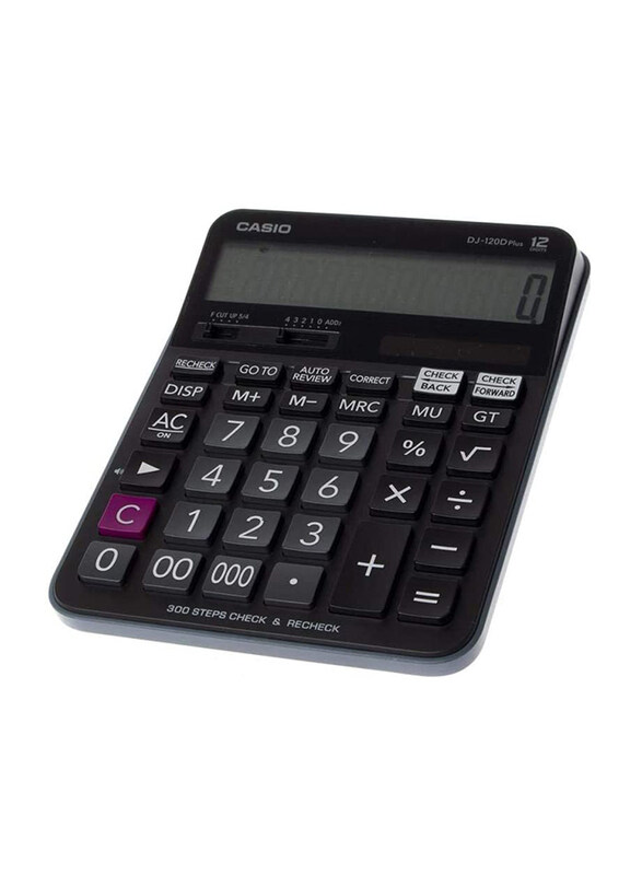 

Casio 12-Digit Plus Desktop Basic Calculator, DJ-120D, Black