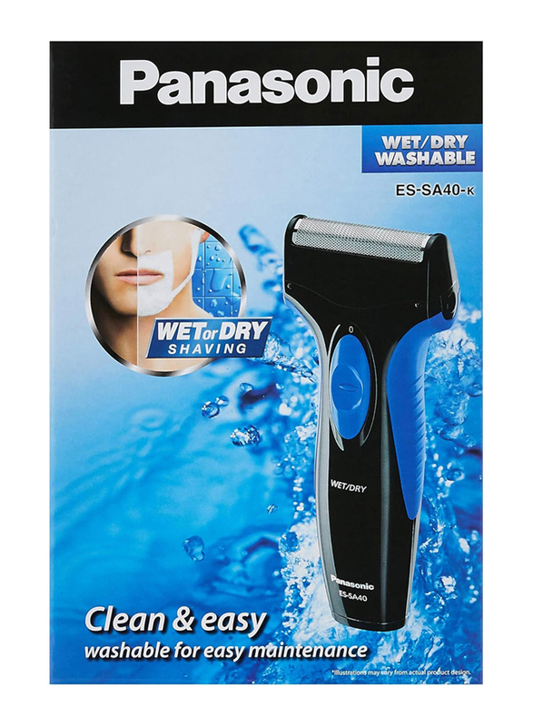 Panasonic Pro Curve Wet & Dry Shaver, ES-SA40K, Black/Blue