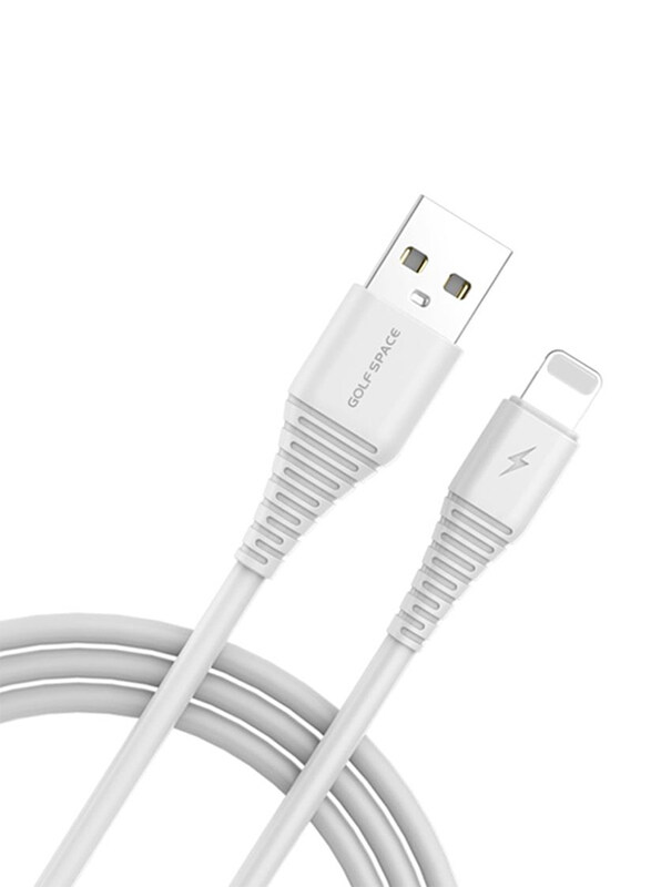 

Golf Space 1-Meter Lightening Data Cable, USB Type A Male to Lighting for Apple Devices, White