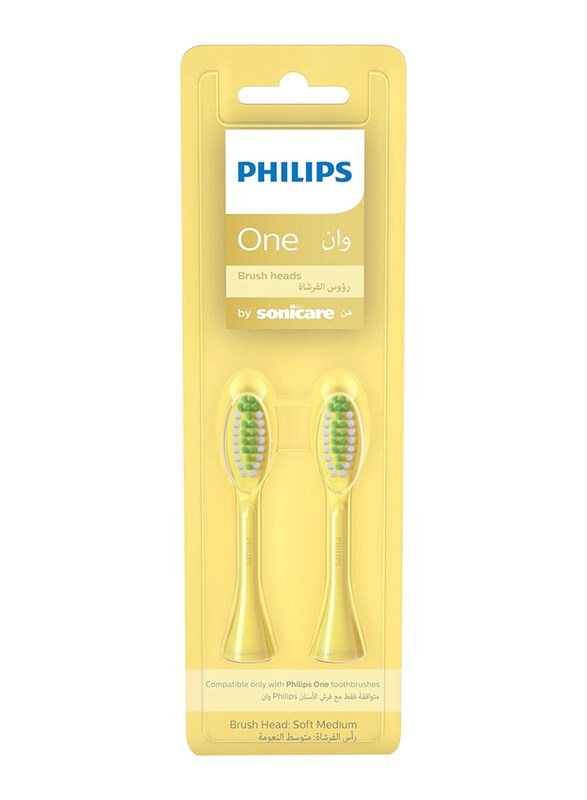 

Philips One by Sonicare Brush Heads, Mango Yellow, BH1022/02, 2 Piece