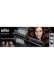 Braun Satin-Hair 5 Airstyler with 3 Attachments, 1000W, AS530, Black